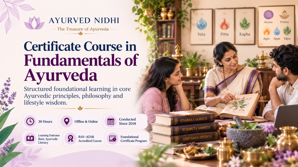 Certificate Course in Fundamentals of Ayurveda